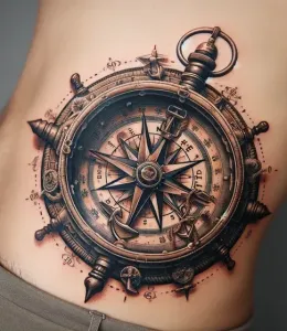 Compass-Tattoo-Design-Ideas-32