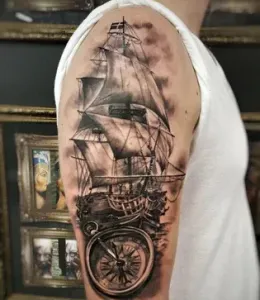Compass-Tattoo-Design-Ideas-33