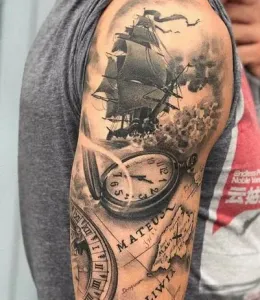 Compass-Tattoo-Design-Ideas-34