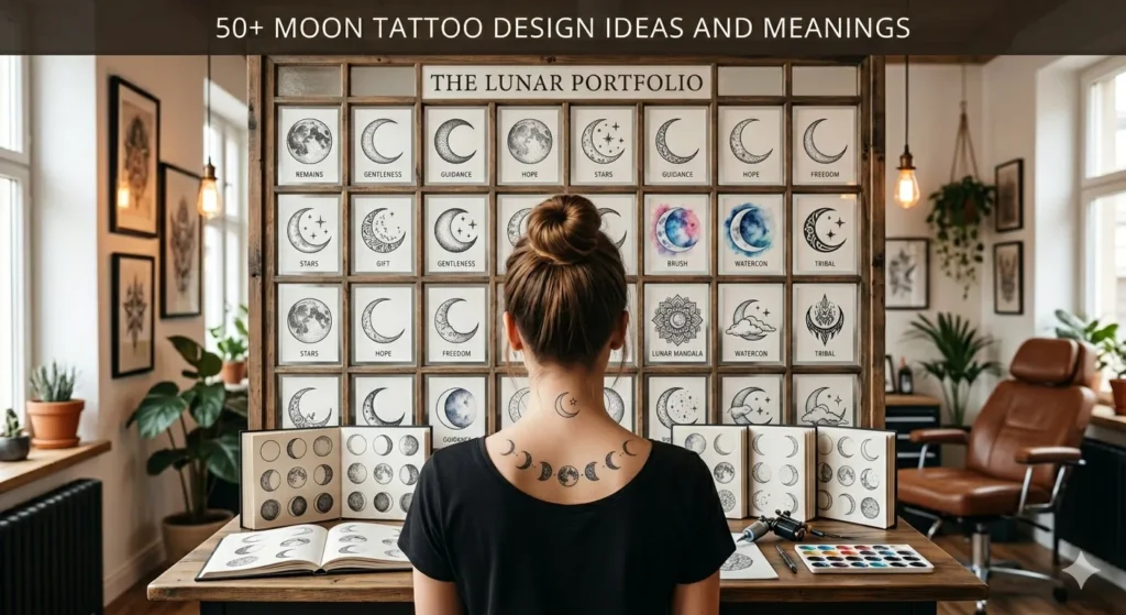 50+ Moon Tattoo Design Ideas and Meanings