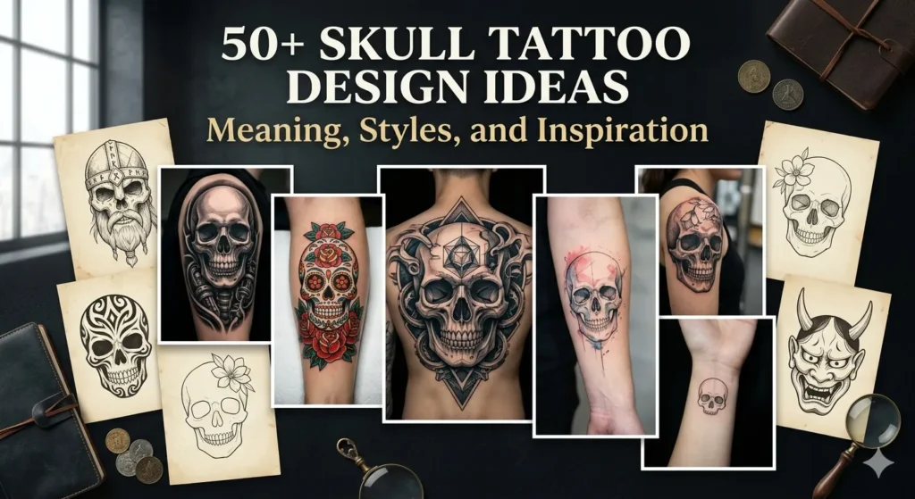 50+ Skull Tattoo Design Ideas - Meaning, Styles, and Inspiration 16 50+ Skull Tattoo Design Ideas – Meaning, Styles, and Inspiration