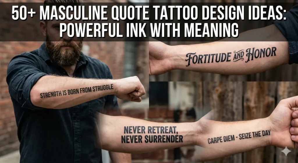 Masculine Quote Tattoo Design Ideas - Powerful Ink with Meaning 20 Masculine Quote Tattoo Design Ideas Powerful Ink with Meaning