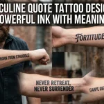 Masculine Quote Tattoo Design Ideas Powerful Ink with Meaning