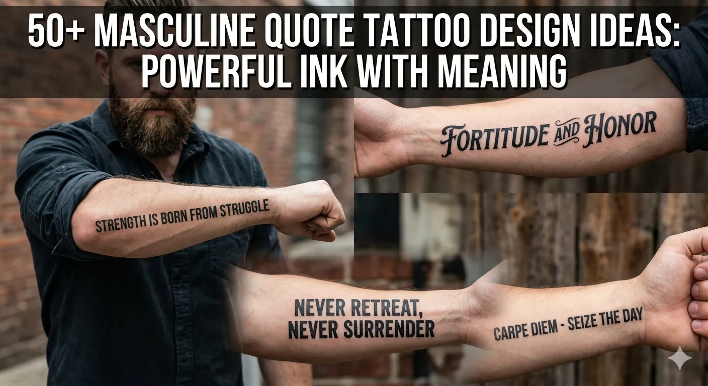 Masculine Quote Tattoo Design Ideas - Powerful Ink with Meaning 13 Masculine Quote Tattoo Design Ideas Powerful Ink with Meaning