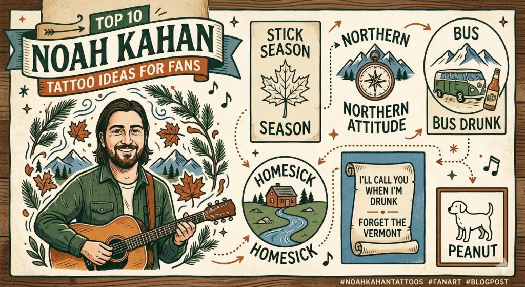 Top 10 Noah Kahan Tattoo Ideas and Meanings 23 Top 10 Noah Kahan Tattoo Ideas and Meanings