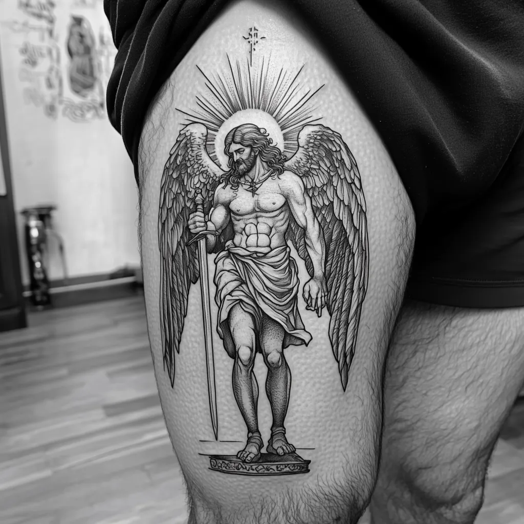 50+ Men’s Thigh Tattoo Ideas - Best Designs, Meanings, and Inspiration Guide 3 Tribal and Geometric Thigh Tattoo Ideas