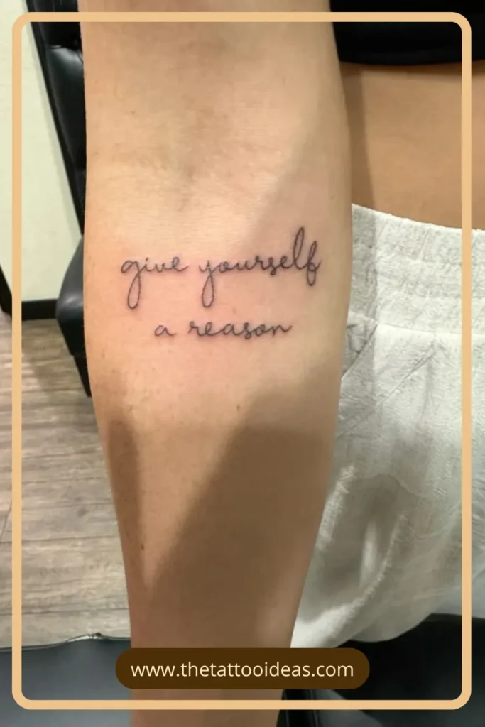 Handwritten Lyric Tattoo Noah Kahan Tattoo Ideas