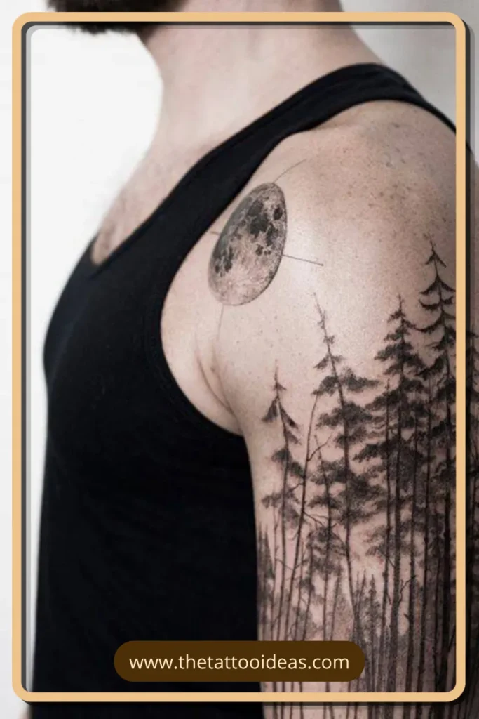 Pine Tree Forest Tattoo Noah Kahan Tattoo Ideas