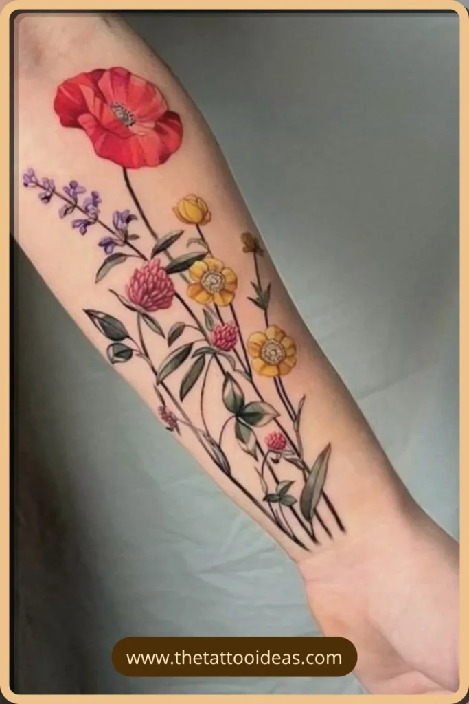 Wildflower Tattoo Noah Kahan Tattoo Ideas