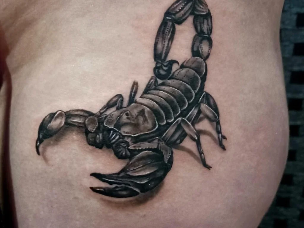 50 Animal Tattoo Ideas: The Complete Guide by Animal, Style and Placement 50 Realistic black scorpion tattoo on a thigh